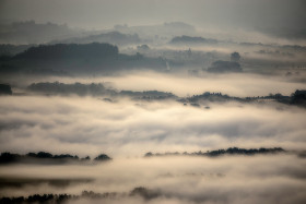 Nebel in der sächsischen Schweiz, Sachsen, Copyright 2019 by Dirk Paul